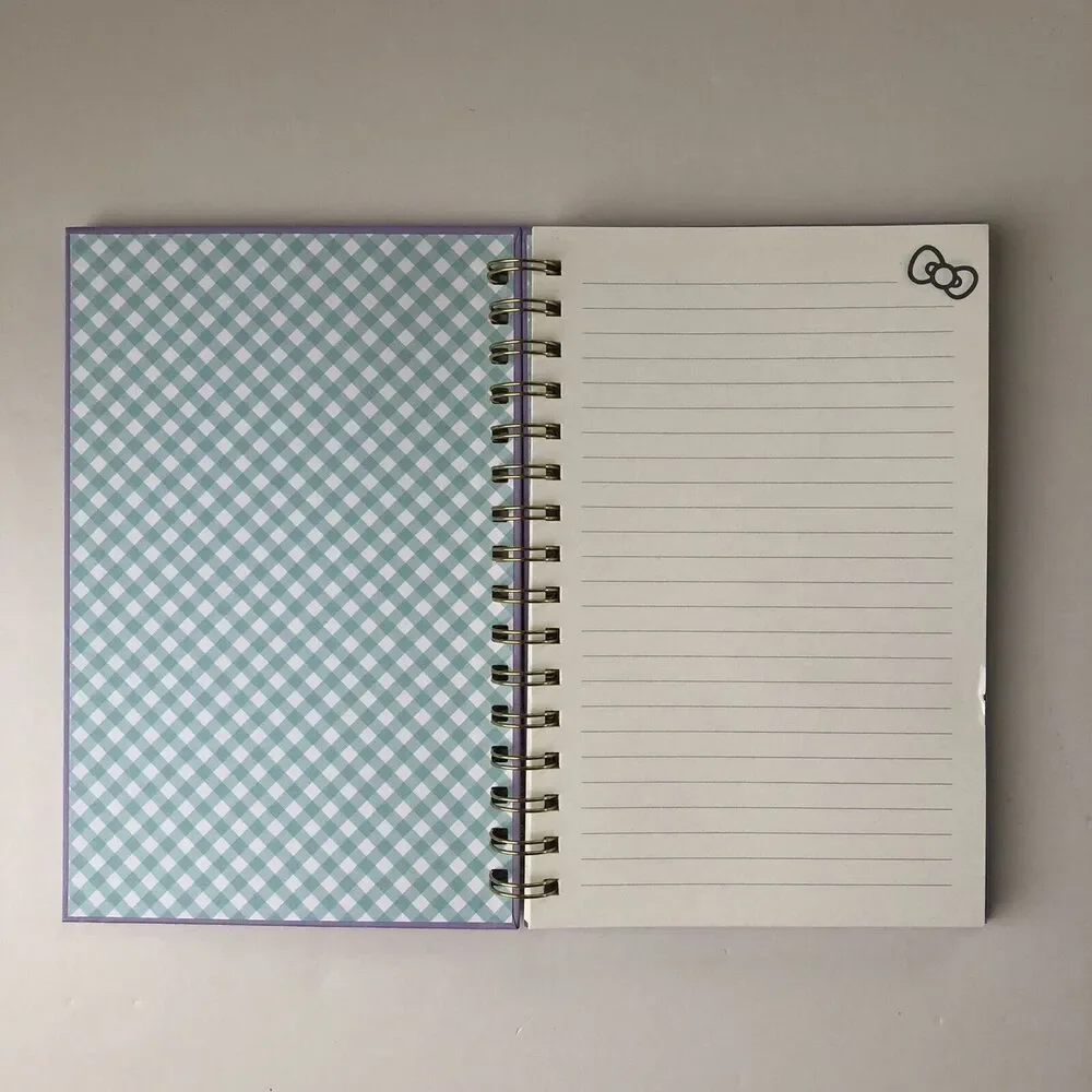 Sanrio Hello Kitty Spiral Notebook 160 Lined Pages Purple Cover New